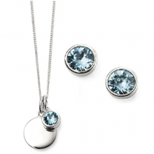 March Birthstone Aquamarine SWAROVSKI Set